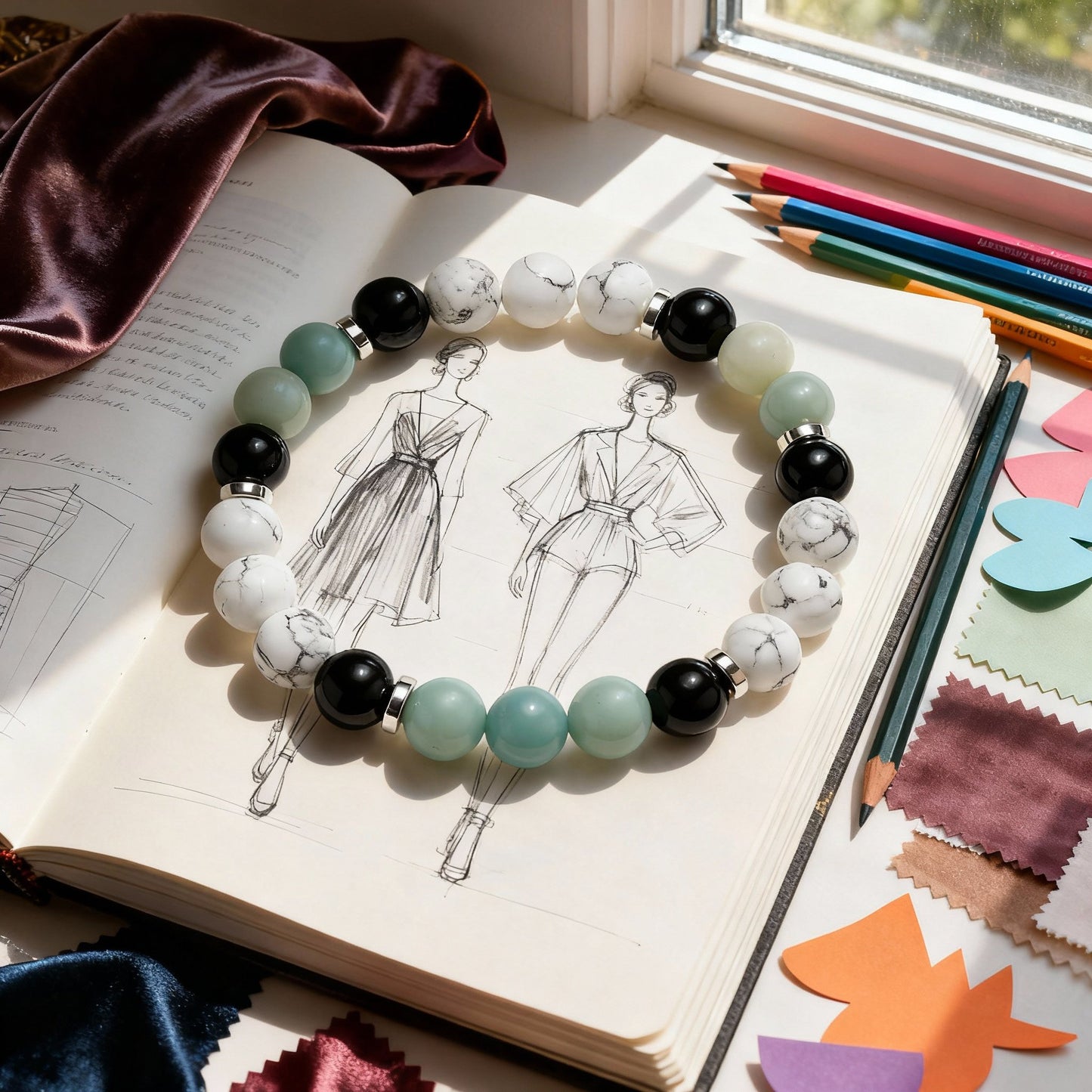 Amazonite & Howlite 'Soothing Shield' Bracelet