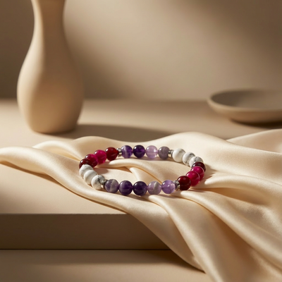 Howlite & Amethyst 'Deep Calm' Bracelet