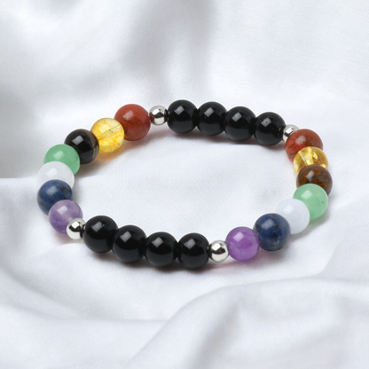 Obsidian 'Balanced Chakra' Bracelet