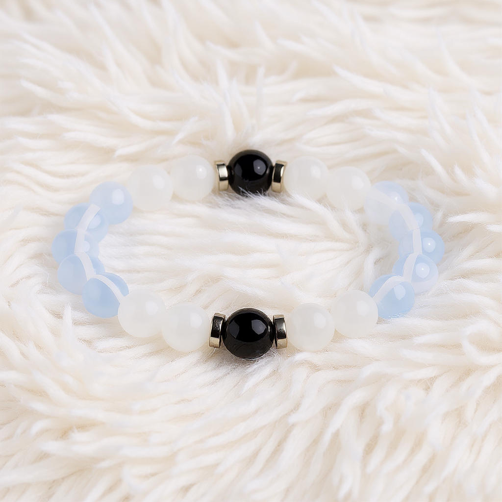 White Jade & Opalite 'Gentle Clarity' Bracelet