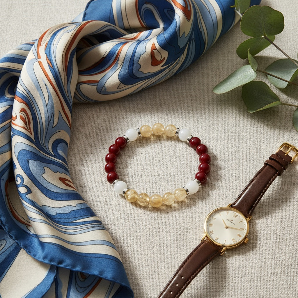 Red Agate & Citrine 'Energize' Bracelet