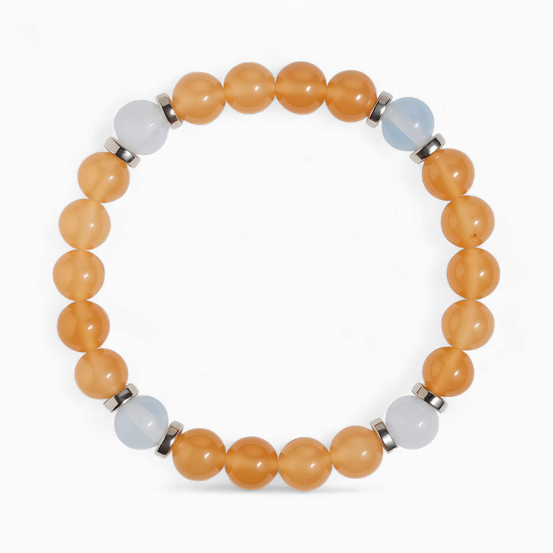 Opalite & Orange Chalcedony 'Inspiration' Bracelet