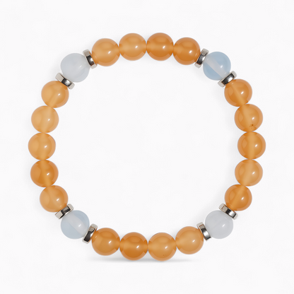Opalite & Orange Chalcedony 'Inspiration' Bracelet