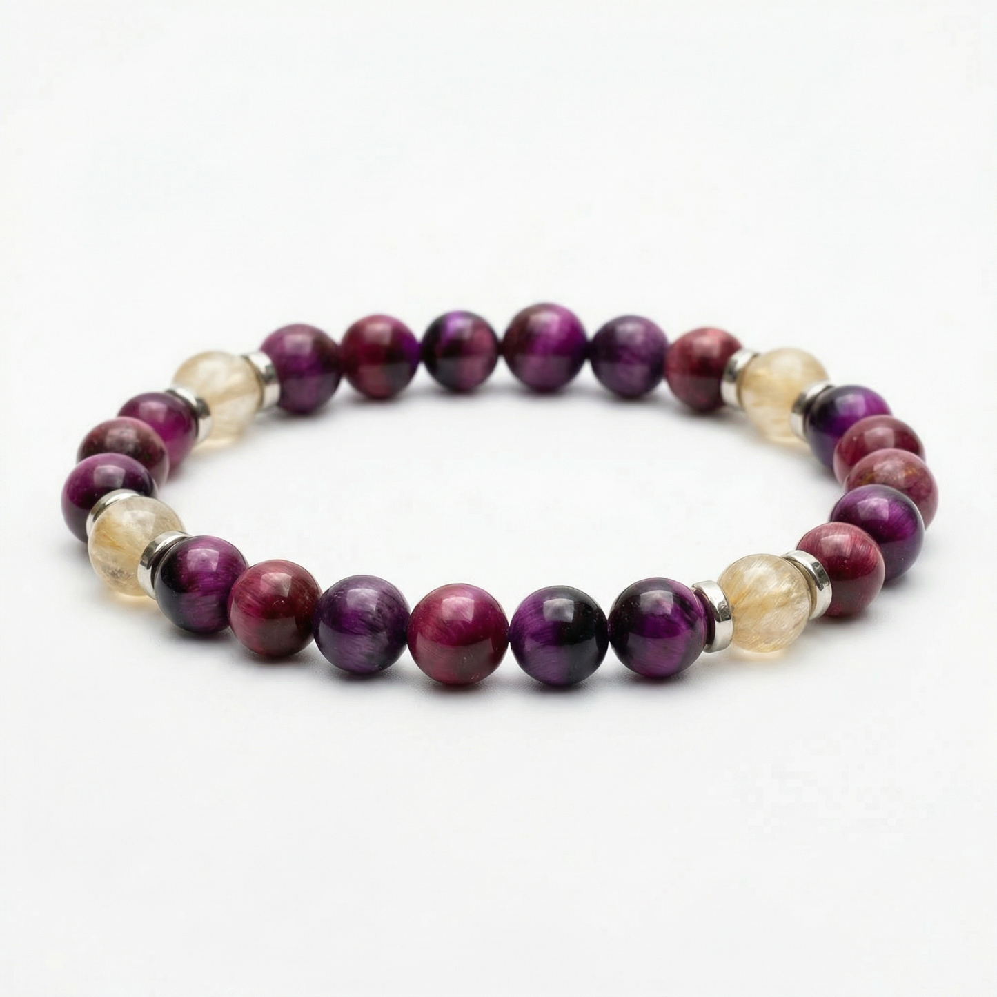 Purple Tiger's Eye & Citrine 'Focused Power' Bracelet