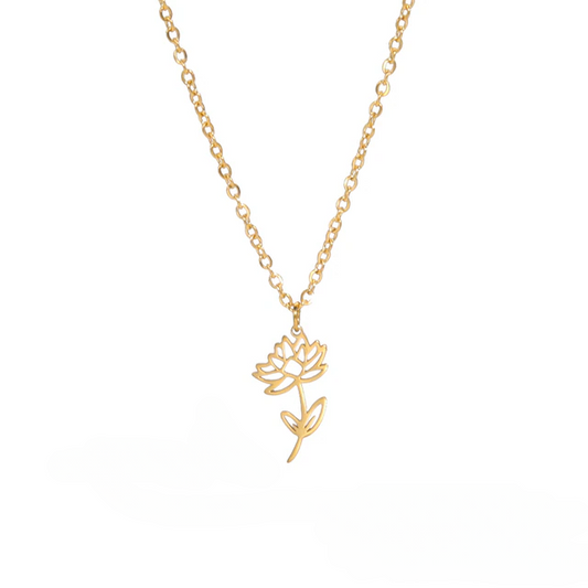 July Waterlily Flower Necklace