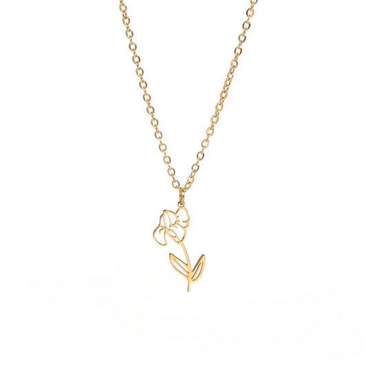 March Daffodil Flower Necklace