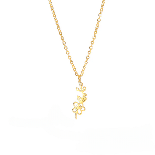 May Hawthorn Flower Necklace