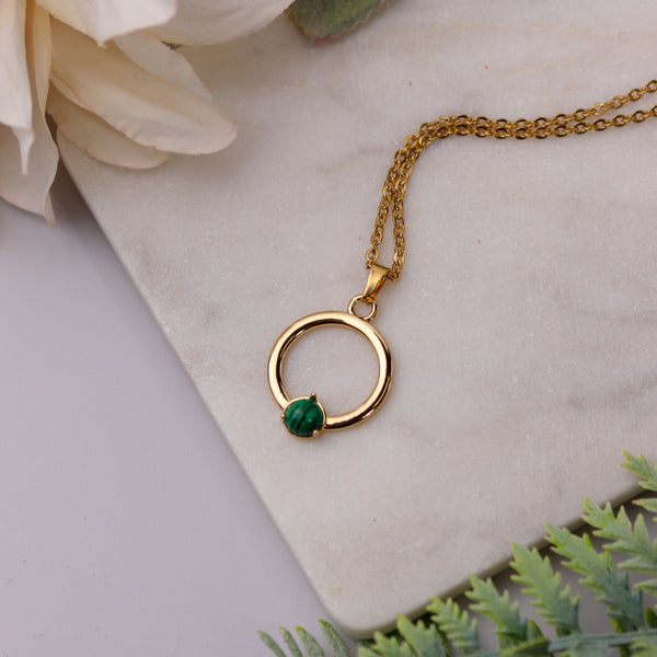 Malachite Ring Necklace