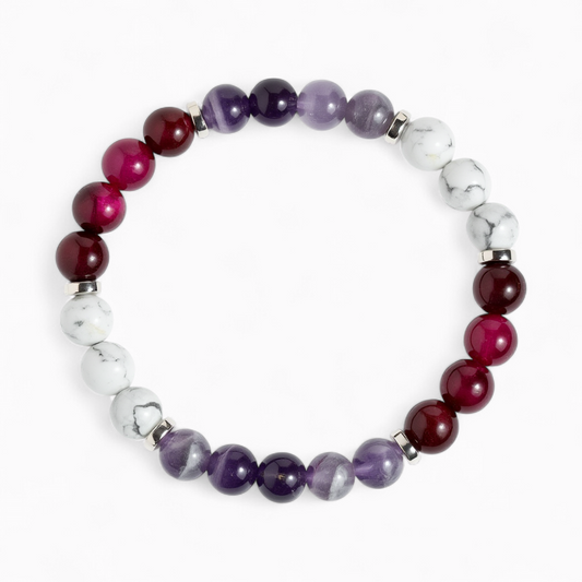 Howlite & Amethyst 'Deep Calm' Bracelet