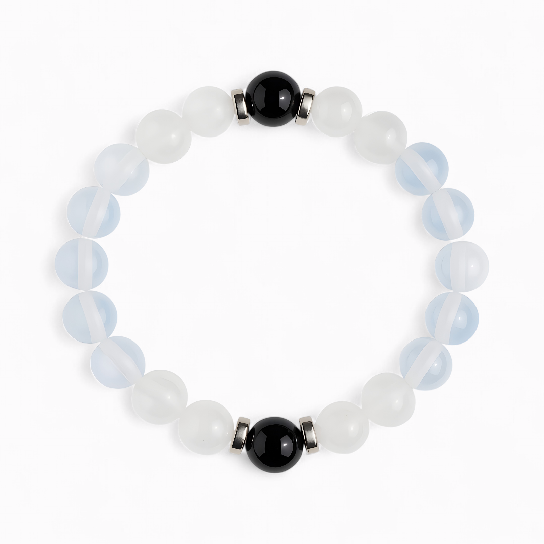 White Jade & Opalite 'Gentle Clarity' Bracelet