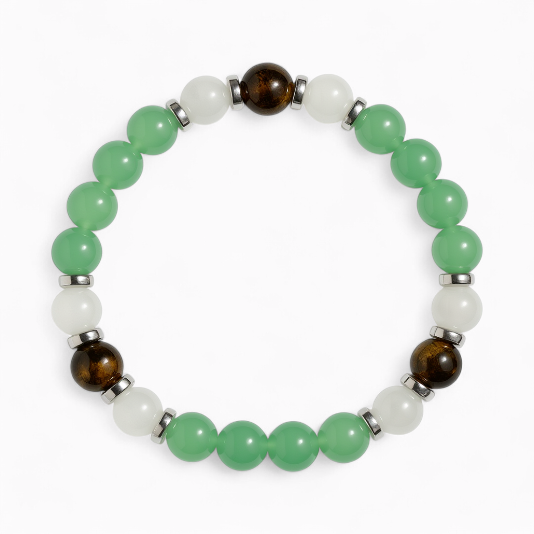 White Jade & Green Aventurine 'Renewal' Bracelet
