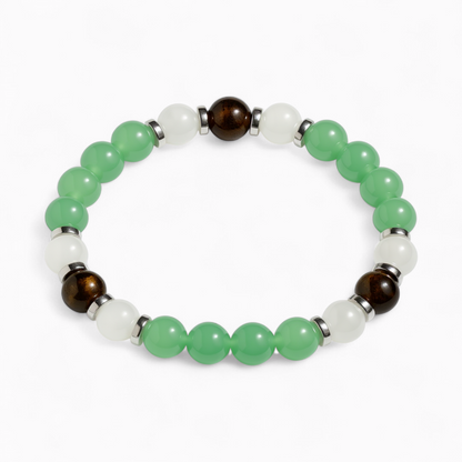 White Jade & Green Aventurine 'Renewal' Bracelet