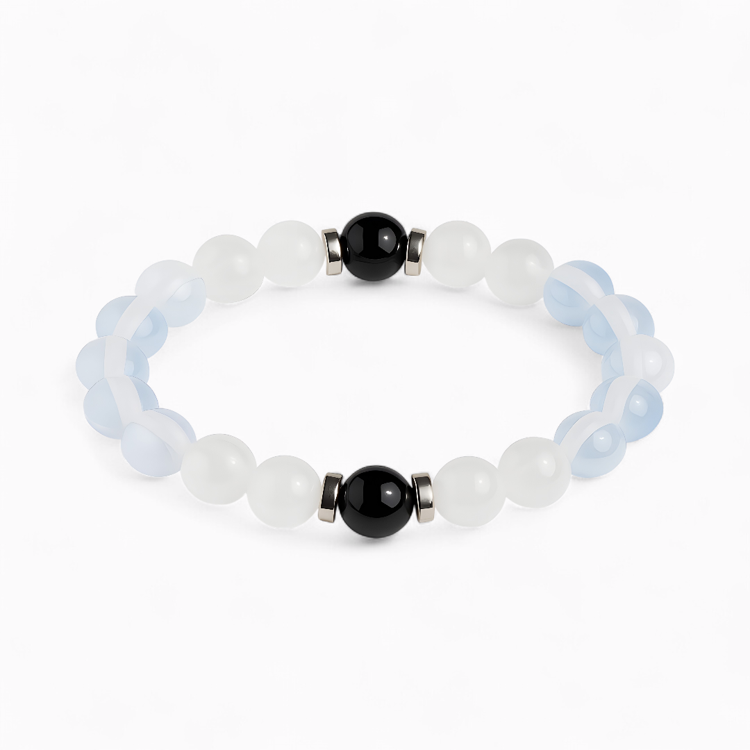 White Jade & Opalite 'Gentle Clarity' Bracelet