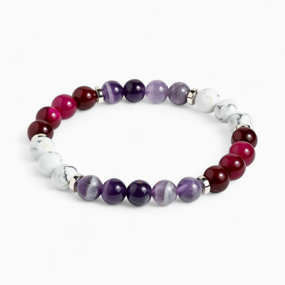 Howlite & Amethyst 'Deep Calm' Bracelet