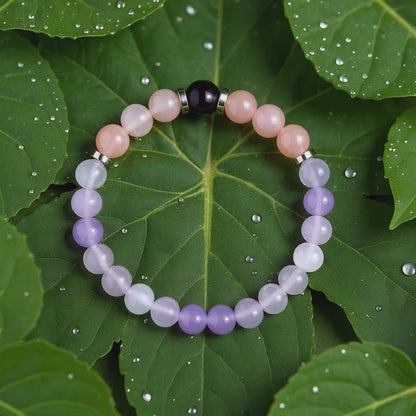 Rose Quartz & Violet Chalcedony 'Comfort' Bracelet