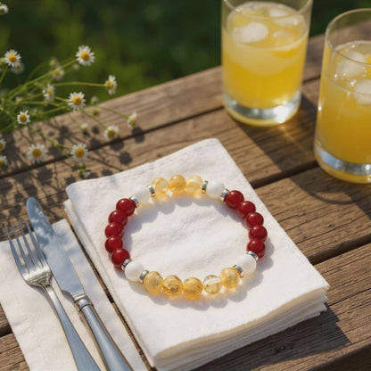 Red Agate & Citrine 'Energize' Bracelet