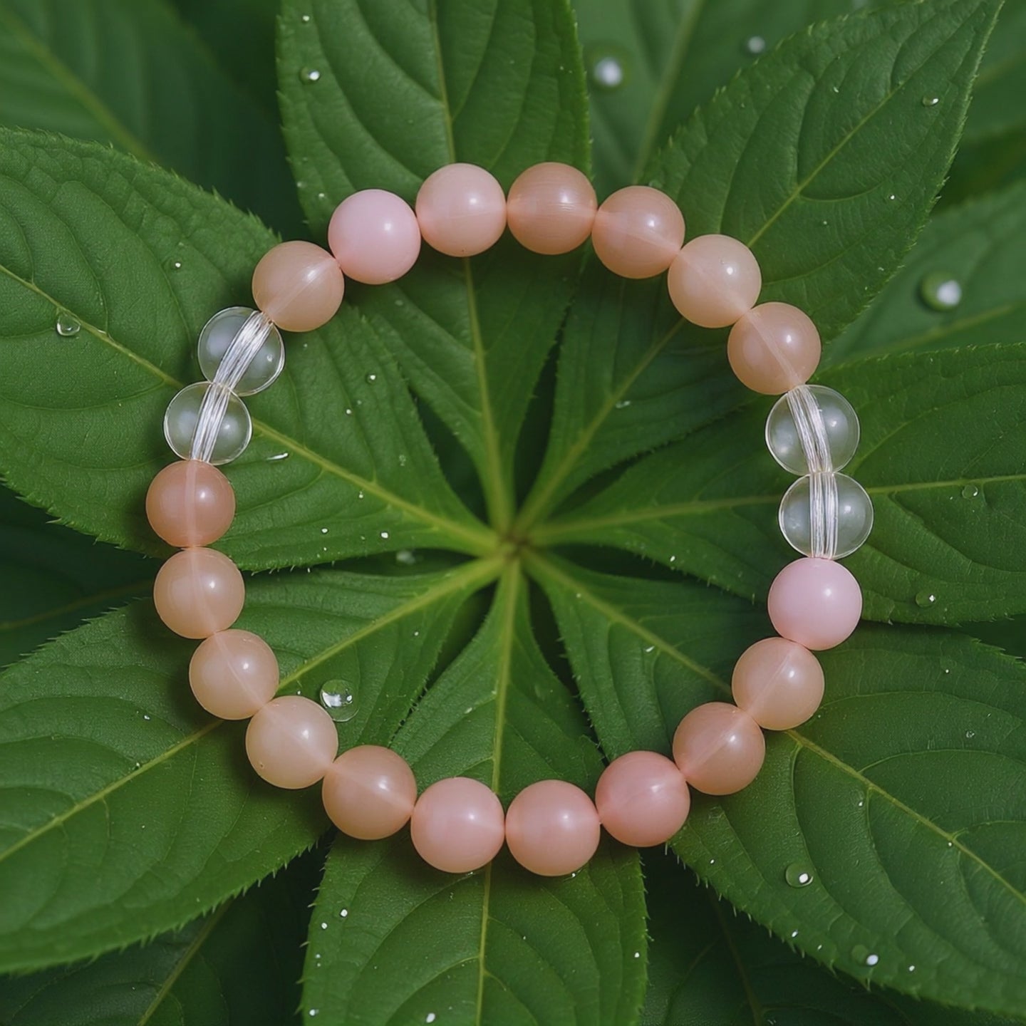 Clear Quartz & Rose Quartz 'Heartfelt Clarity' Bracelet – Evolve Mala