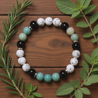 Amazonite & Howlite 'Soothing Shield' Bracelet