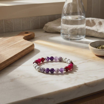 Howlite & Amethyst 'Deep Calm' Bracelet