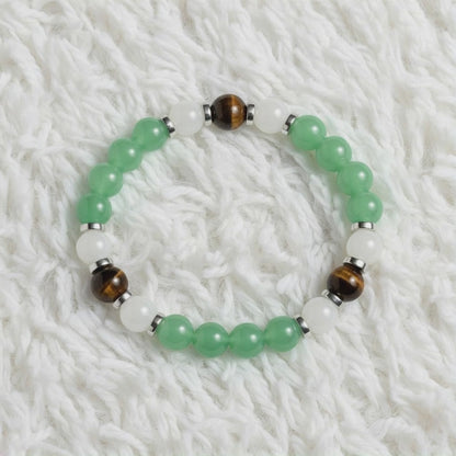 White Jade & Green Aventurine 'Renewal' Bracelet
