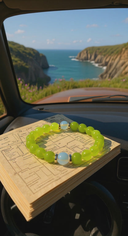 Green Chalcedony & Opalite 'Fresh Start' Bracelet
