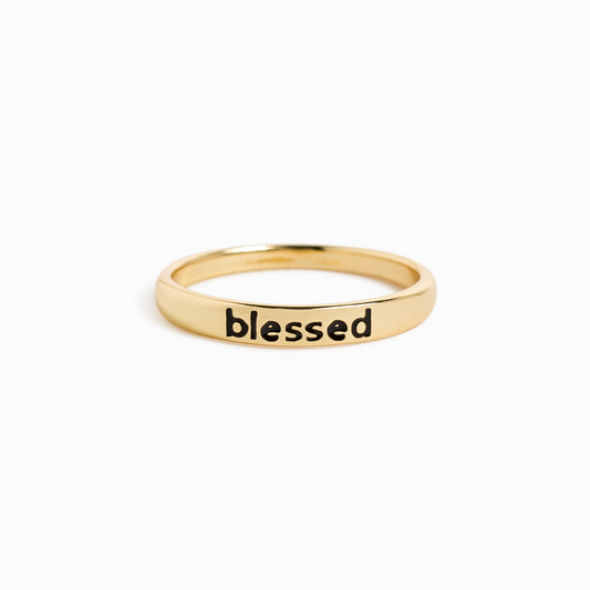 'Blessed' Word Ring