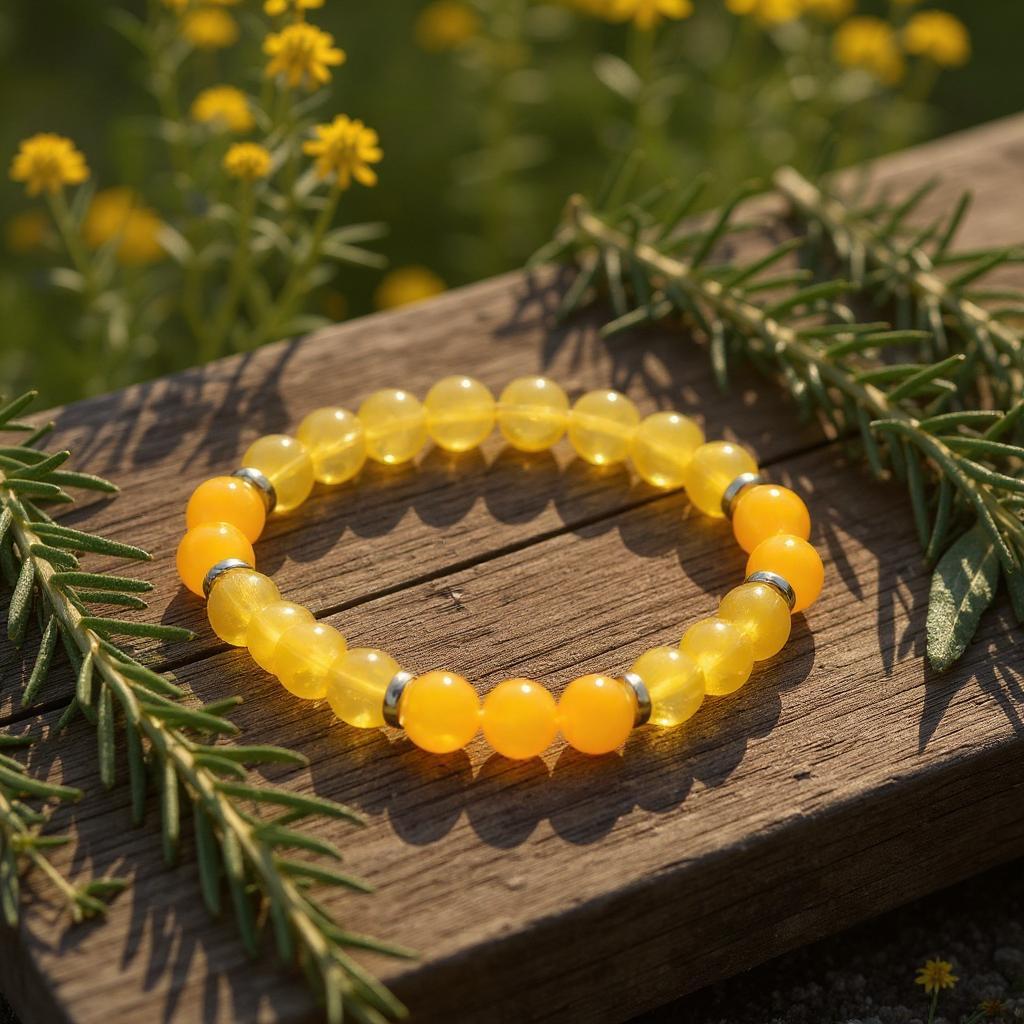 Citrine & Yellow Agate 'Optimistic Glow' Bracelet