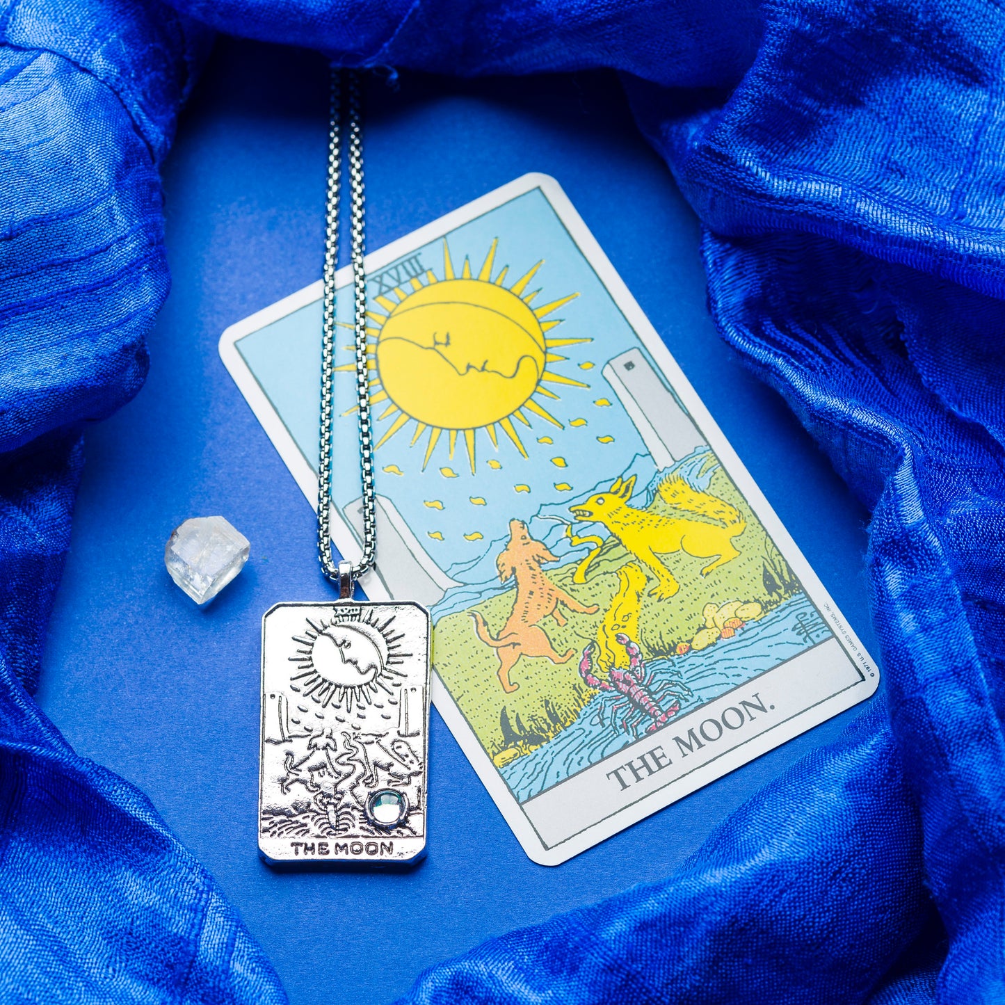 The Moon Tarot Card Necklace