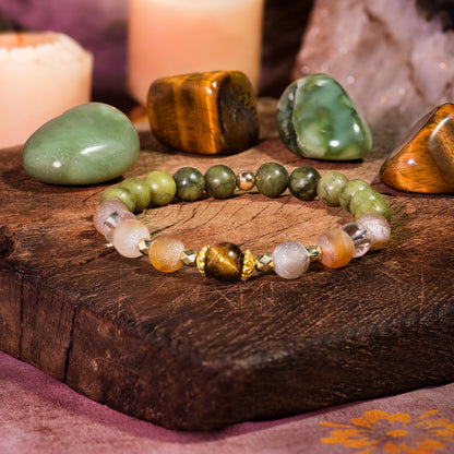 Jade & Druzy Agate 'Ambition' Bracelet