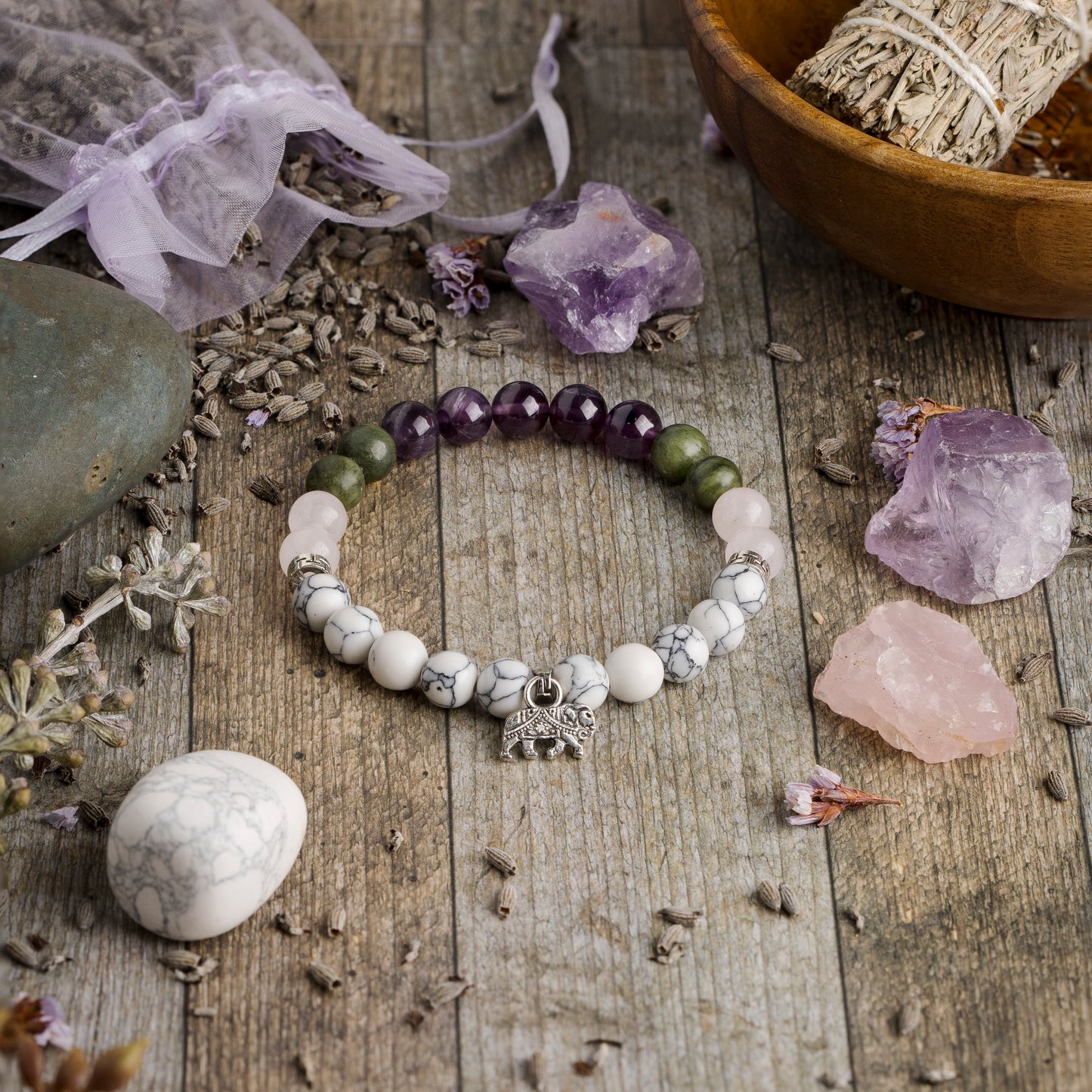 Amethyst & Jade 'Rebirth' Bracelet