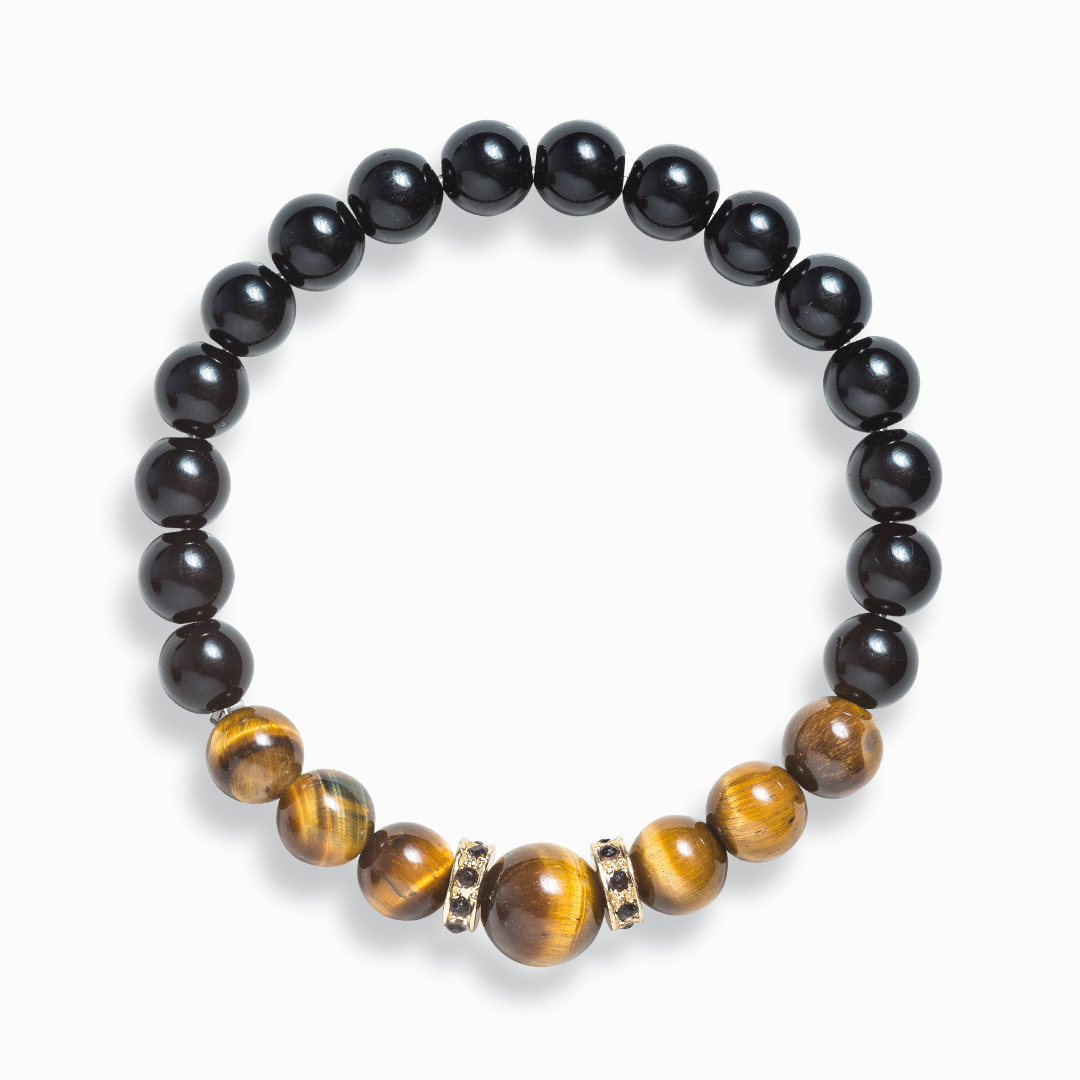 Obsidian & Tiger's Eye 'Courage' Bracelet