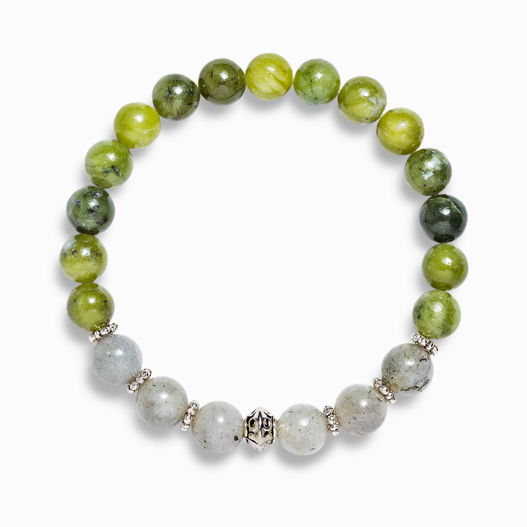 Labradorite & Jade 'Acceptance' Bracelet
