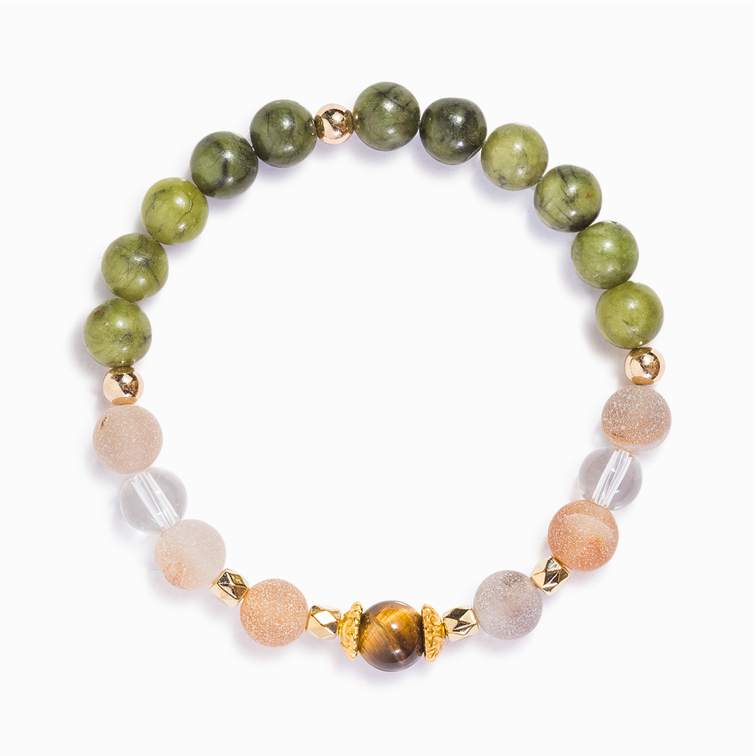 Jade & Druzy Agate 'Ambition' Bracelet