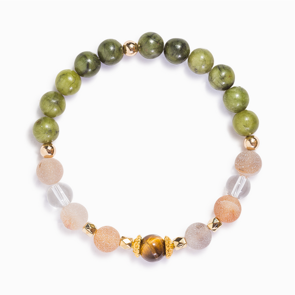 Jade & Druzy Agate 'Ambition' Bracelet