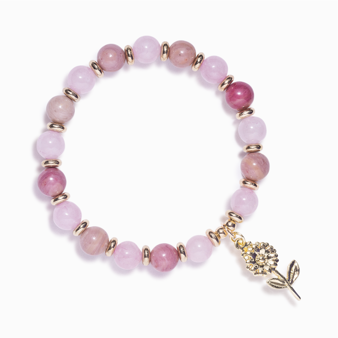 Rose Quartz & Rhodonite 'Everlasting Love' Bracelet