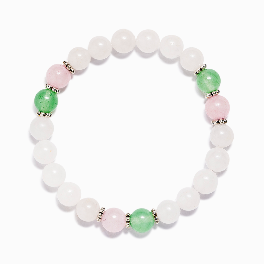 White Jade & Green Aventurine 'Magical Possibilities' Bracelet