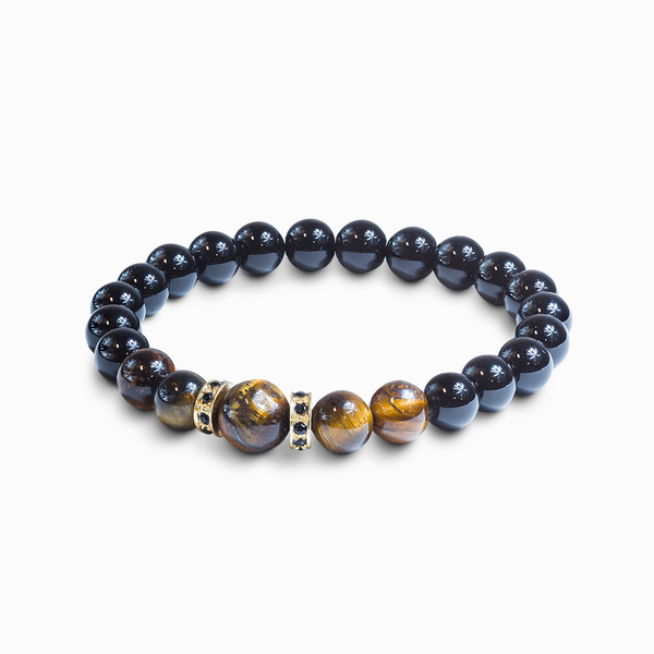 Obsidian & Tiger's Eye 'Courage' Bracelet