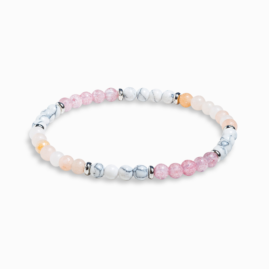 Pink Aventurine & Strawberry Quartz Mini Gemstone Bracelet