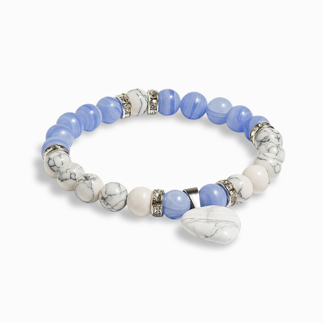 Blue Lace Agate & Howlite 'Dreamer' Bracelet