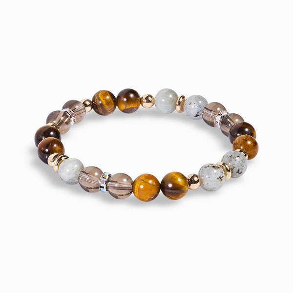 Smoky Quartz & Tiger's Eye 'Determination' Bracelet