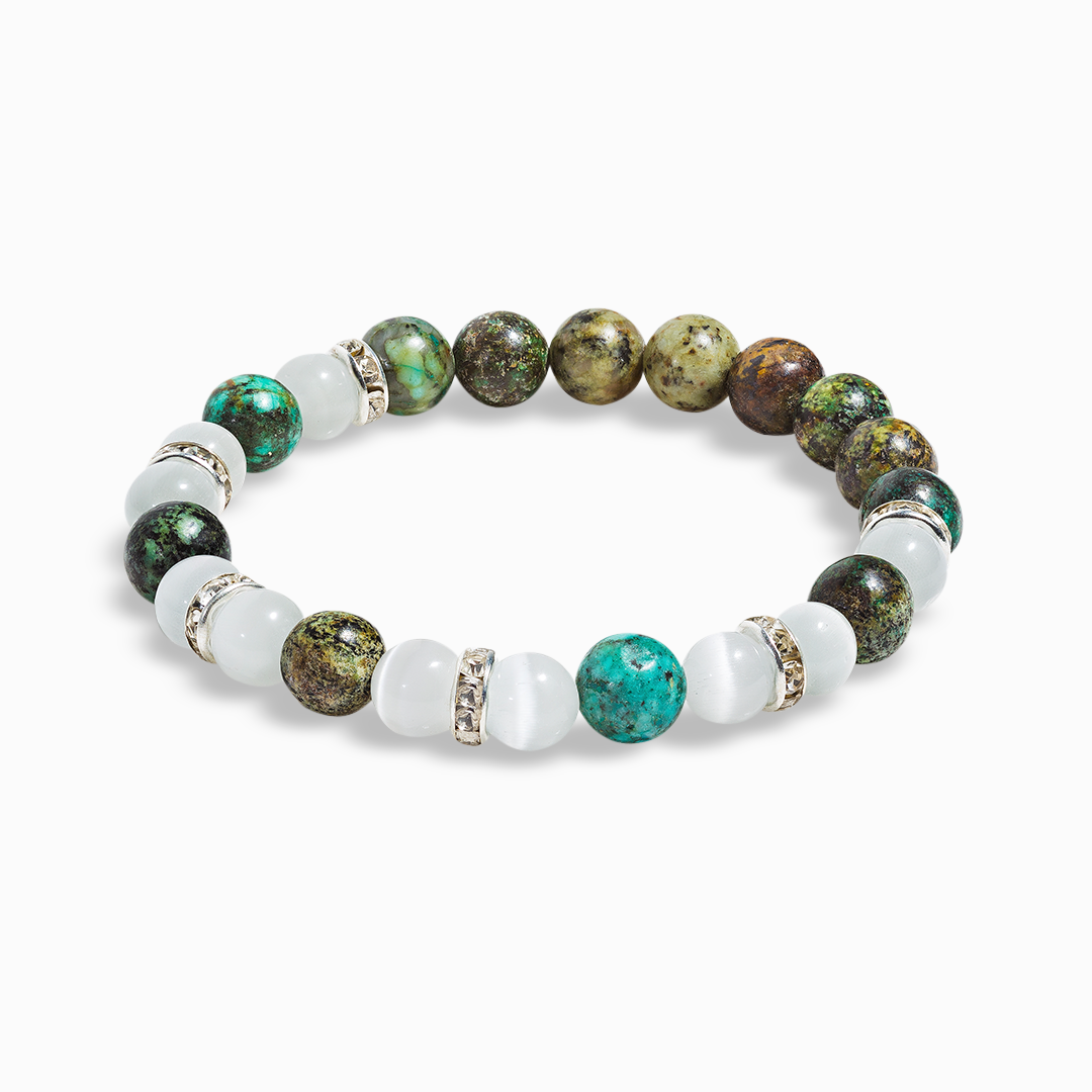 African Turquoise & Selenite 'Destiny' Bracelet