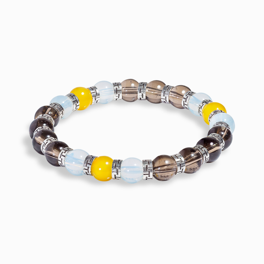 Yellow Agate & Opalite 'Strength' Bracelet