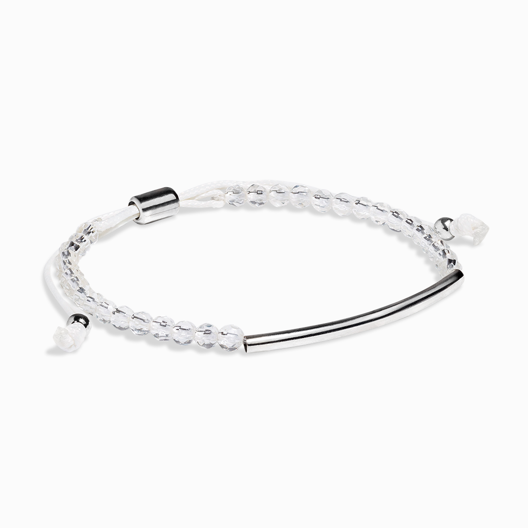 Clear Quartz Crystal Bar Bracelet