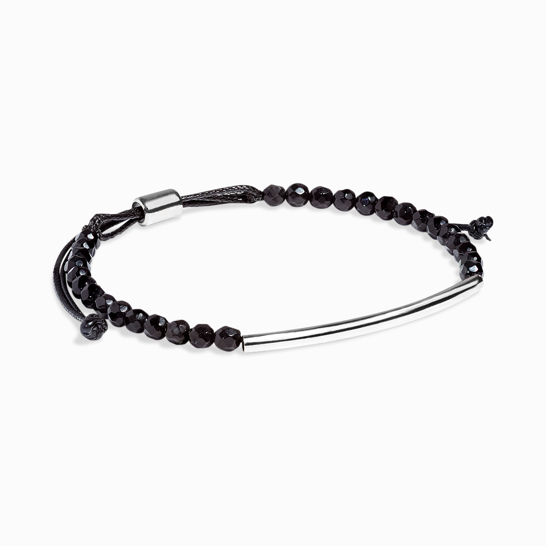 Obsidian Crystal Bar Bracelet