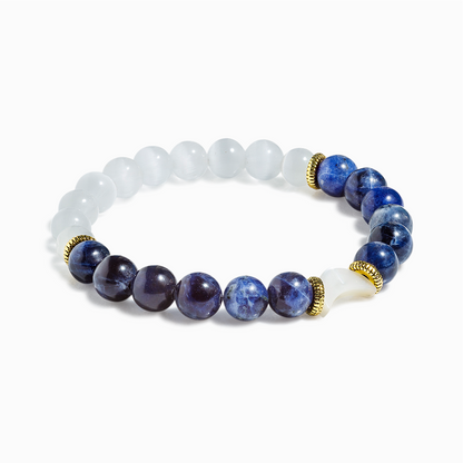 Mother of Pearl & Sodalite 'Luna' Bracelet