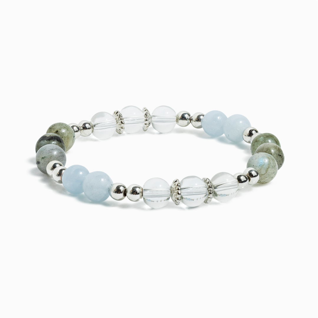Labradorite & Aquamarine 'Reflection' Bracelet