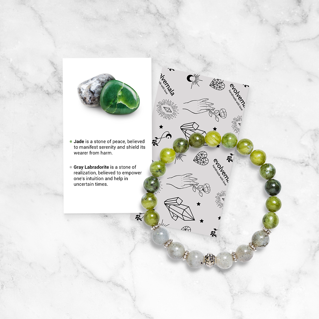 Labradorite & Jade 'Acceptance' Bracelet