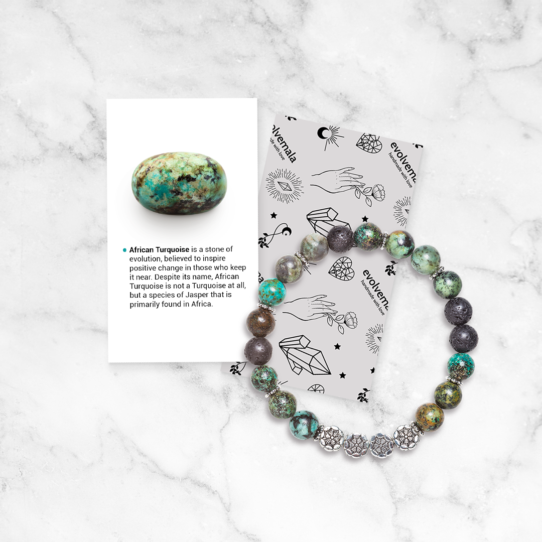 African Turquoise 'Inspire' Bracelet