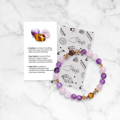Amethyst & Rose Quartz 'Enchantment' Bracelet