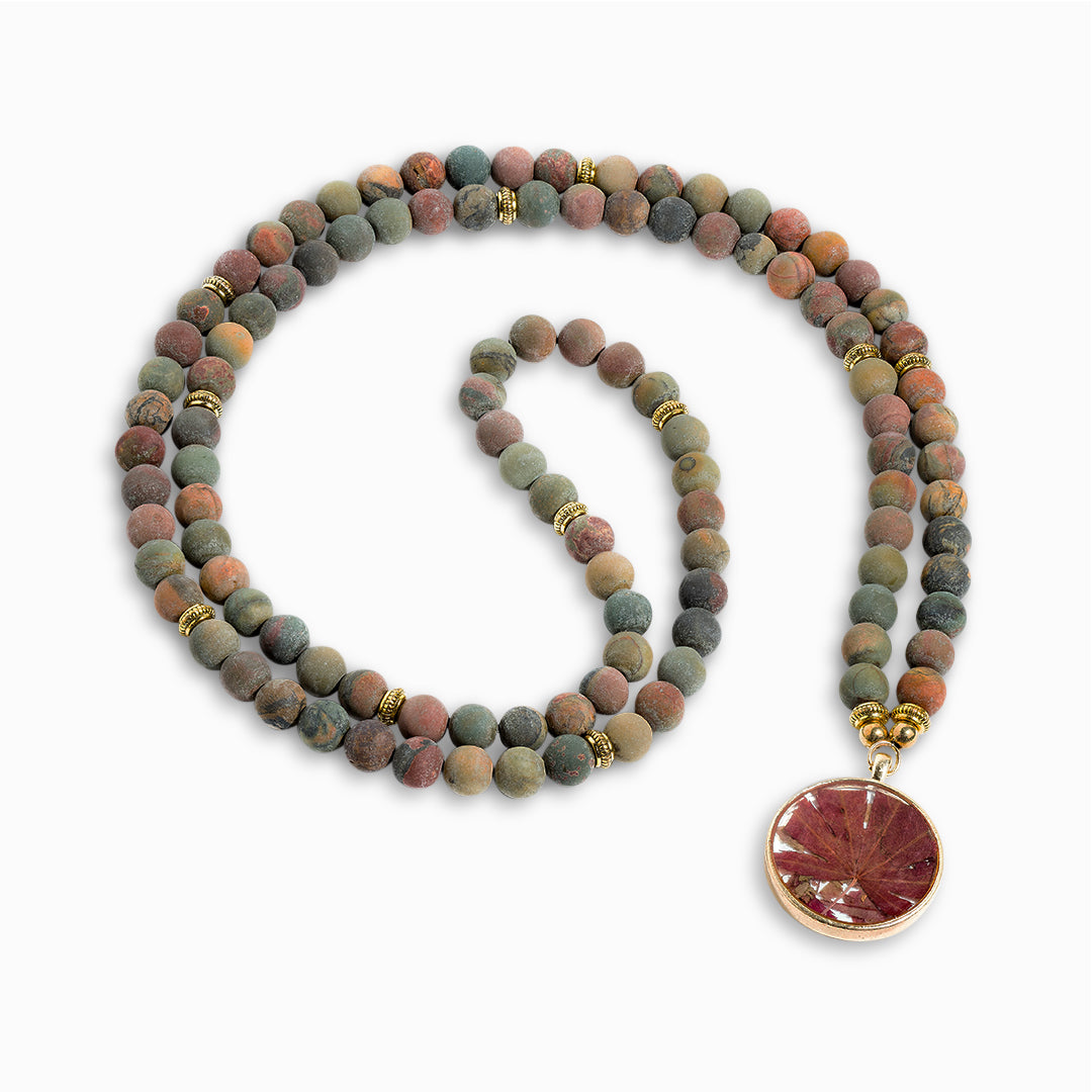 Red Creek Jasper 'Autumn Leaves' Mala